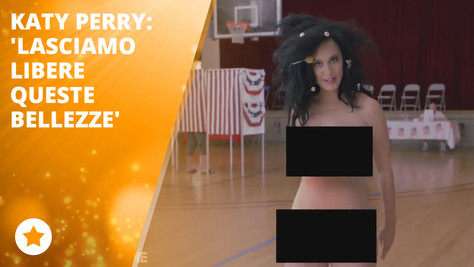 Nuda e simpatica, l'invito al voto di Katy Perry