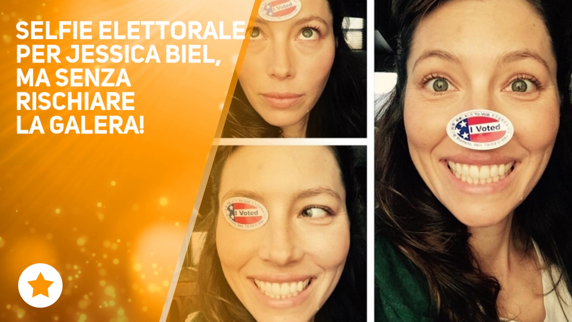 Jessica Biel: 'Maritino i selfie al voto si fanno cosi''