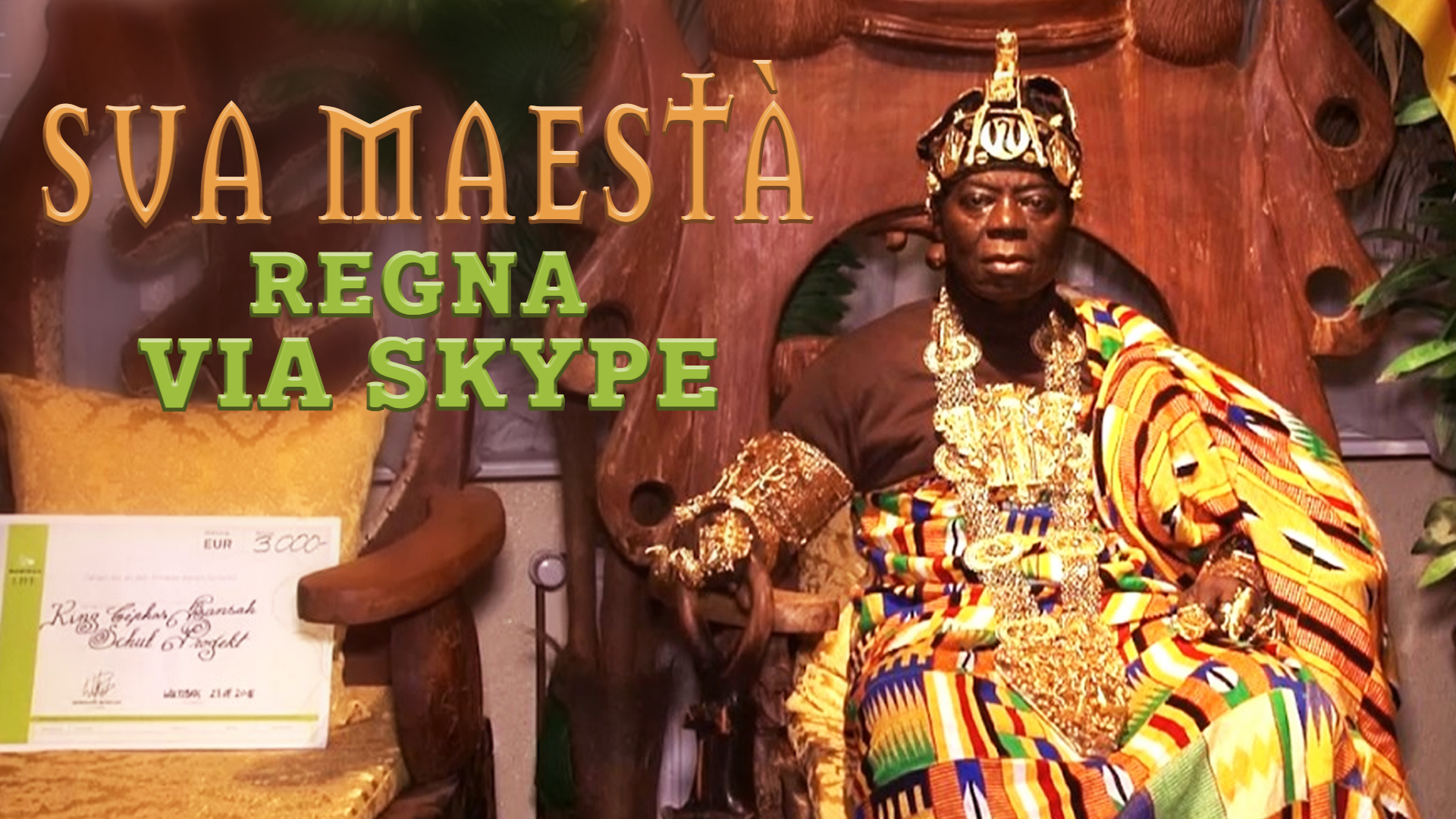 Il re del Ghana governa via Skype