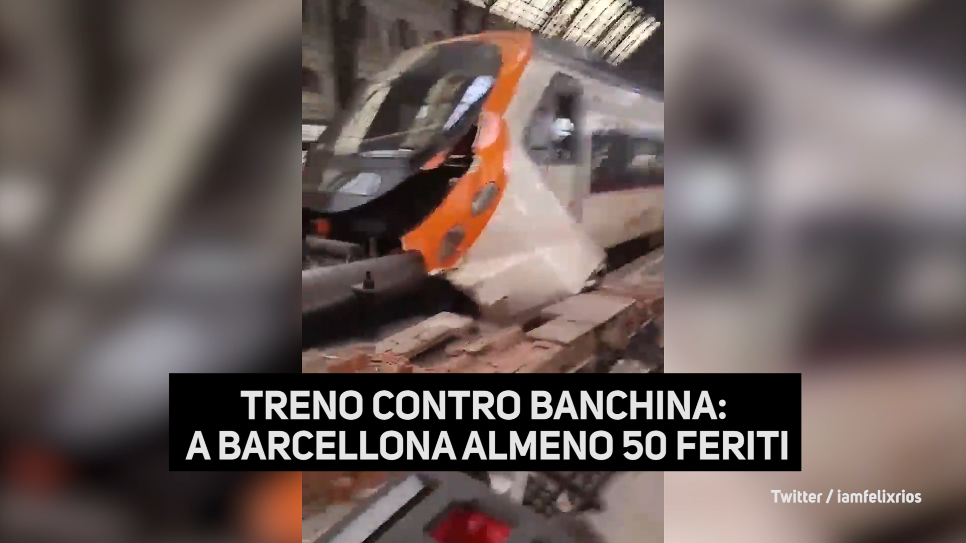 Treno contro banchina: a Barcellona almeno 50 feriti