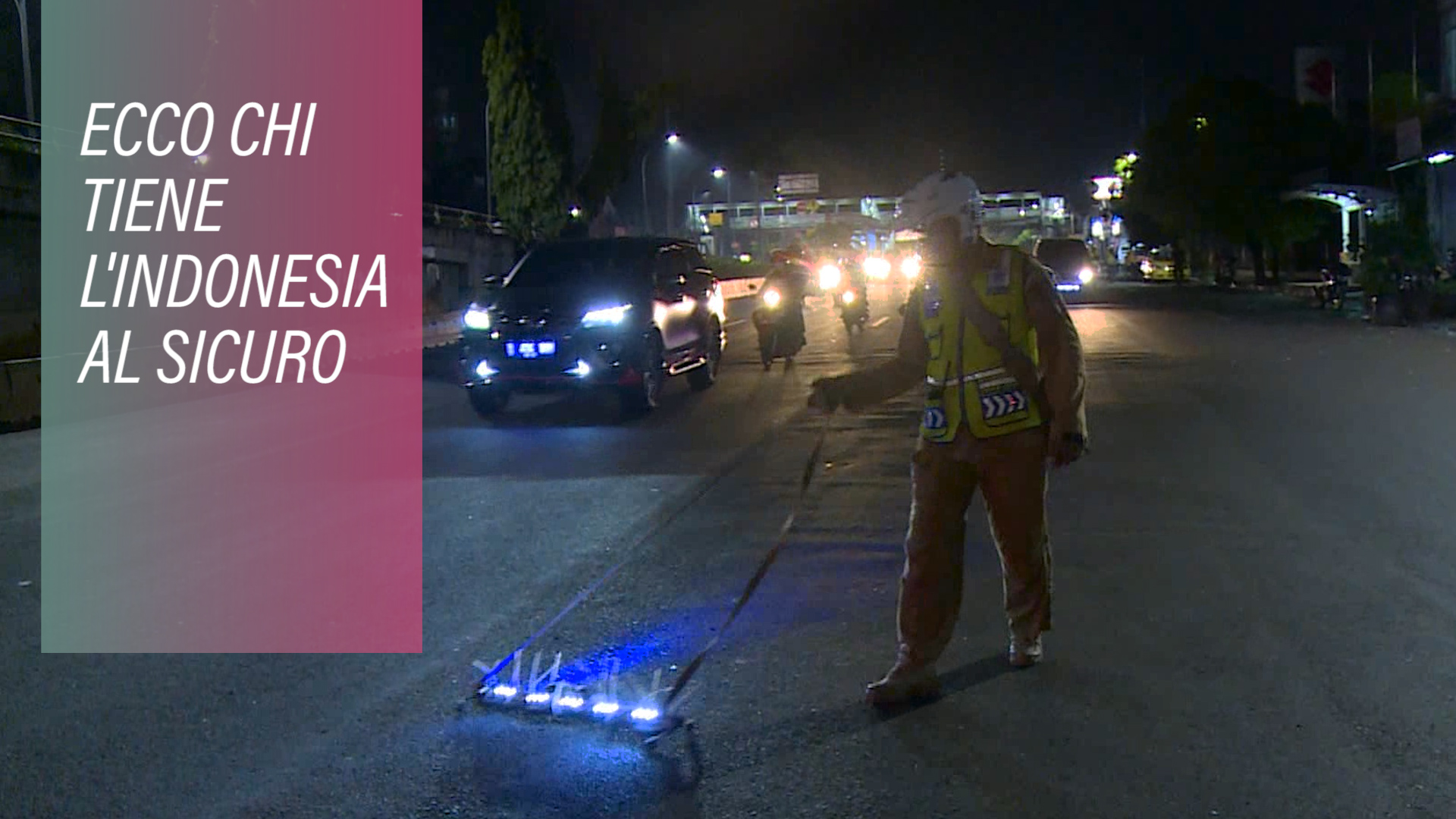 Chiodi sull'asfalto: serio pericolo in Indonesia